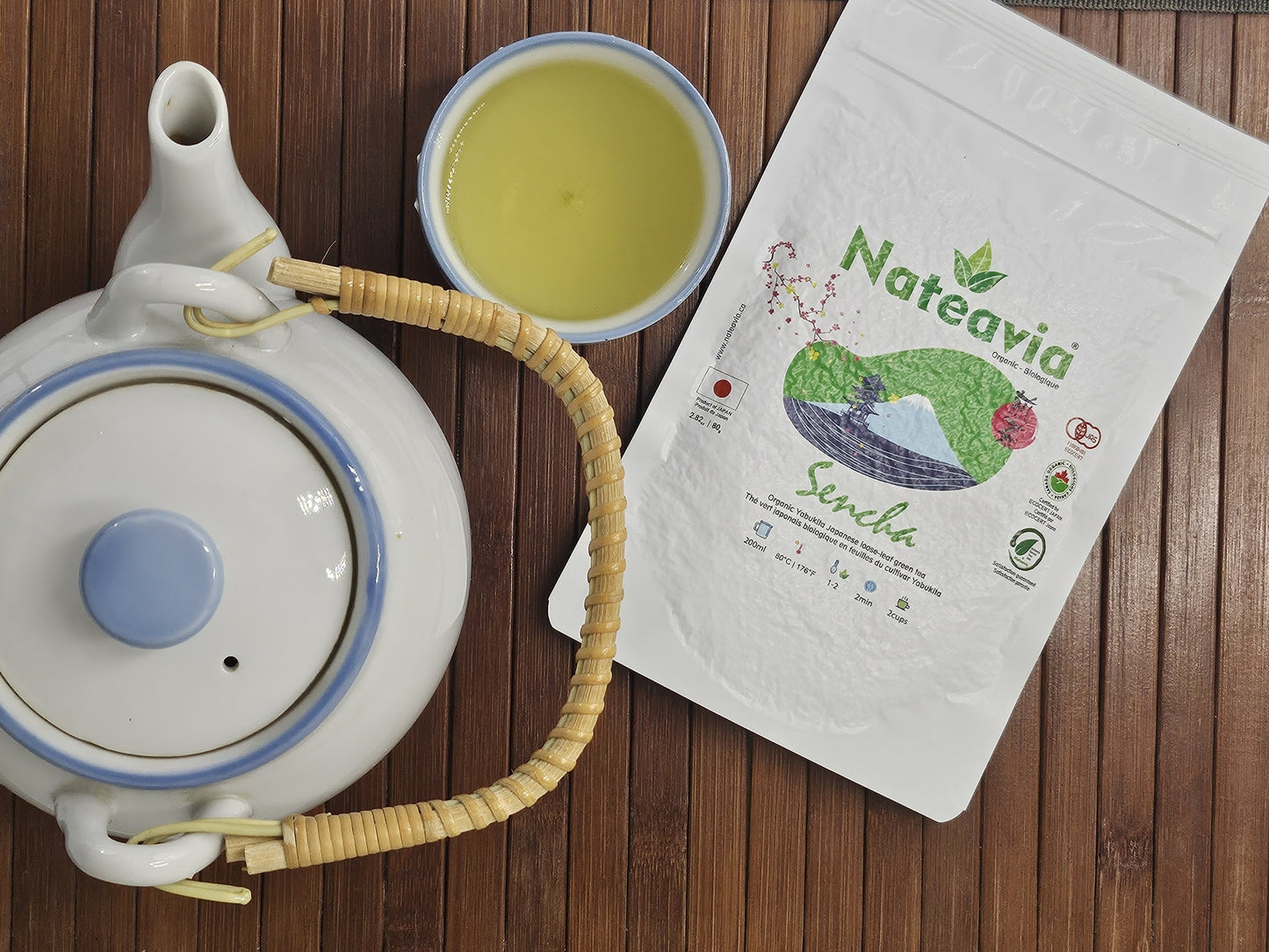 Organic Japanese Sencha Green Tea – Loose Leaf First Flush from Shizuoka | Yabukita Cultivar, Fresh & Vibrant, 1kg – Nateavia