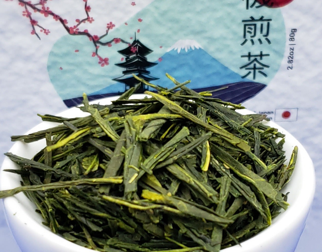 Organic Japanese Sencha Green Tea, Yabukita Cultivar, Loose Leaf First Flush from Shizuoka, Fresh & Vibrant, 80g Nateavia