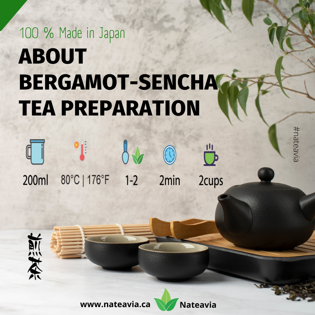 Organic Japanese Sencha with Bergamot and Lavender, First Flush Loose Leaf Green Tea from Shizuoka, 50g Nateavia