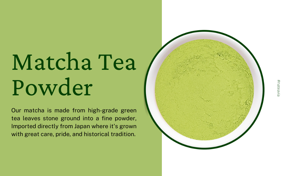 Organic Japanese Matcha Powder – Café Grade, Finely Ground, Smooth & Umami-Rich | Shizuoka Origin, 50g – Nateavia