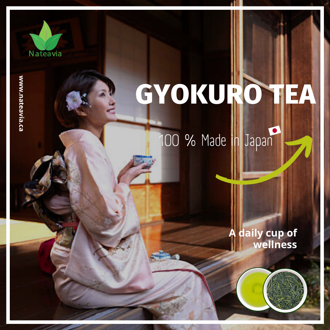 Organic Japanese Gyokuro Tea, Saemidori cultivar, Loose Leaf Green Tea from Kagoshima, Smooth Taste, Premium Grade, 50g, Nateavia
