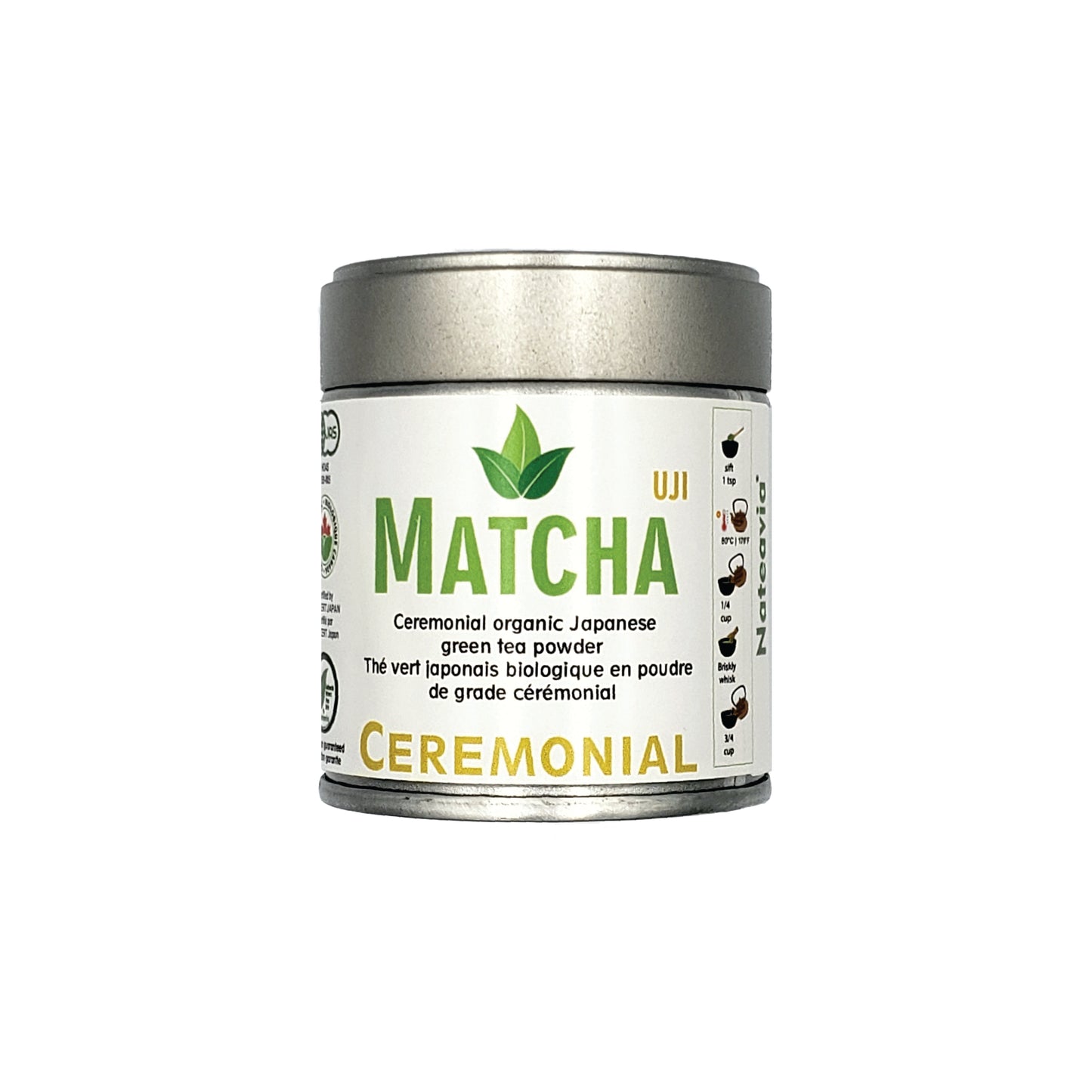 Organic Japanese MATCHA Powder, Okumidori cultivar, CEREMONIAL Grade, Unsweetened Easy Brewing Matcha, Authentic Japanese Origin from Uji-Kyoto, 40g