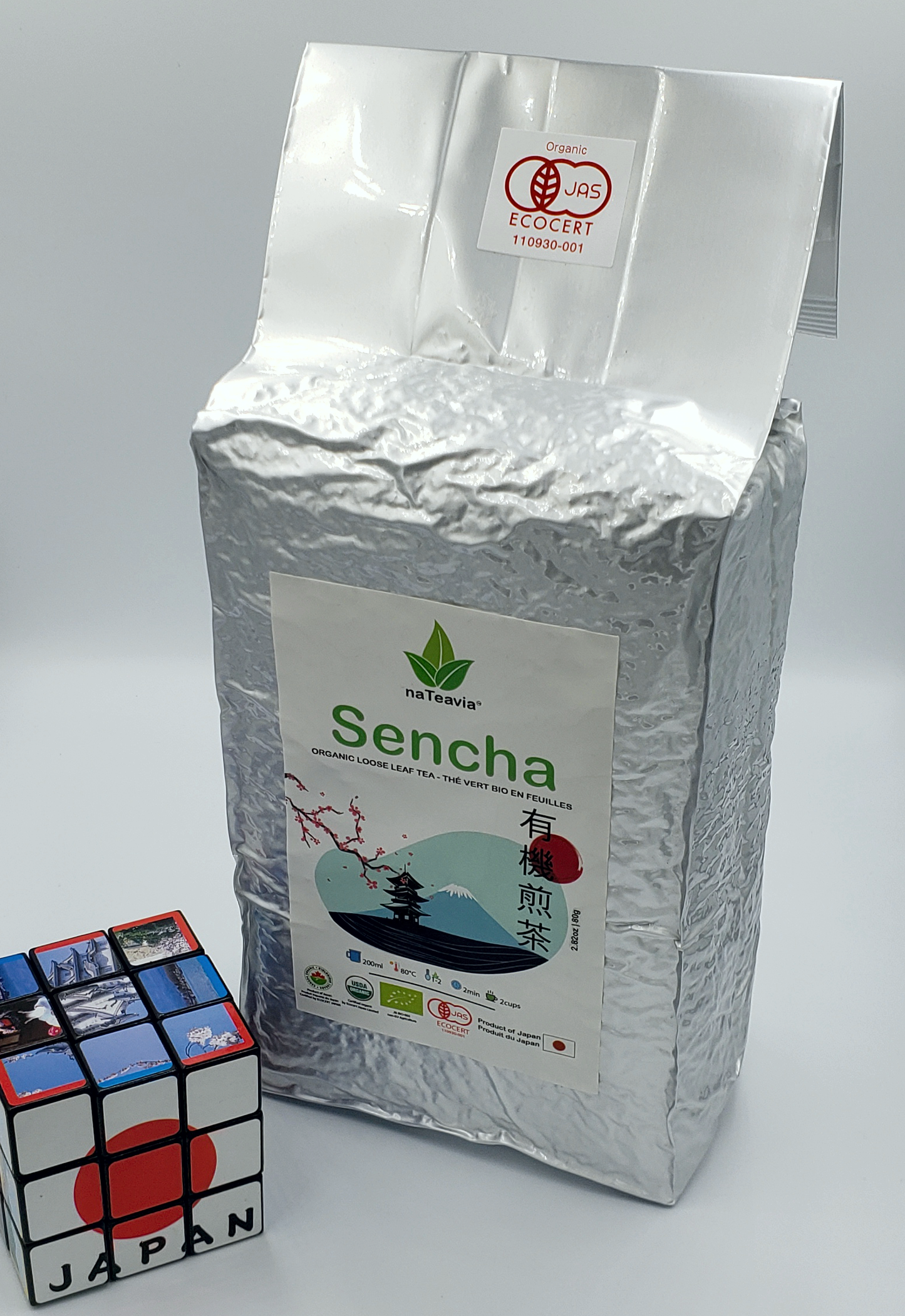 Organic Japanese Sencha Green Tea – Loose Leaf First Flush from Shizuoka | Yabukita Cultivar, Fresh & Vibrant, 1kg – Nateavia
