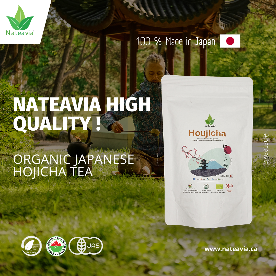 Premium Organic Japanese Houjicha, Yabukita cultivar, Gold Roast Green Tea from Shizuoka Low-Caffeine,  80g  Nateavia