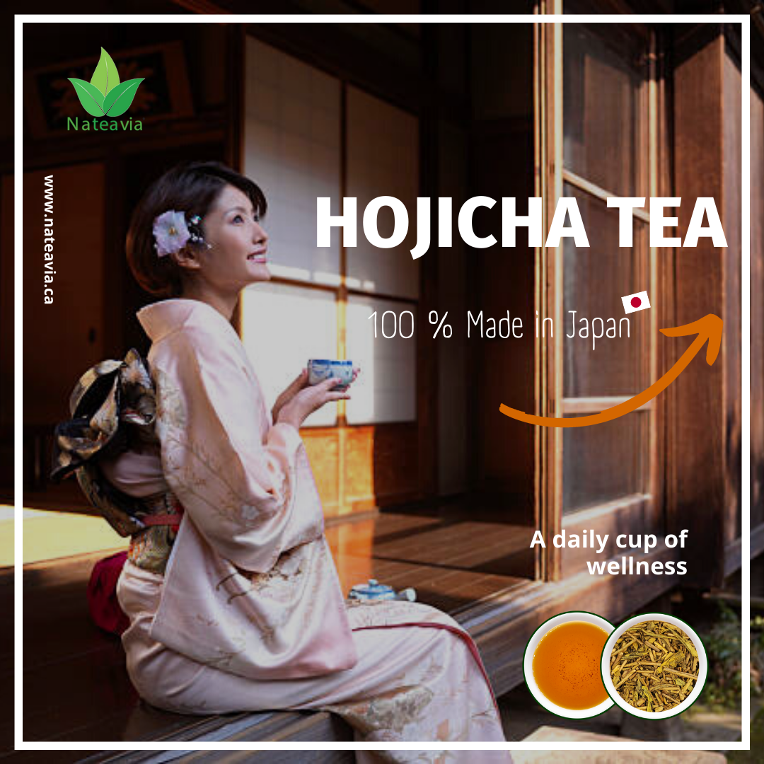 Premium Organic Japanese Houjicha, Yabukita cultivar, Gold Roast Green Tea from Shizuoka Low-Caffeine,  80g  Nateavia